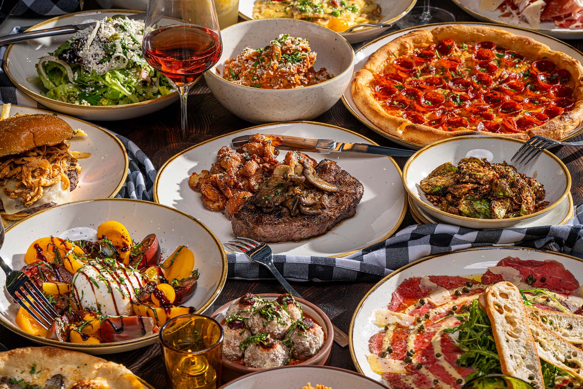 Various dishes at Basso on the Plaza